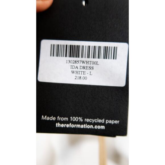 REFORMATION 'Ida' White Lace Cotton Mini Dress Size LARGE - Picture 12 of 14